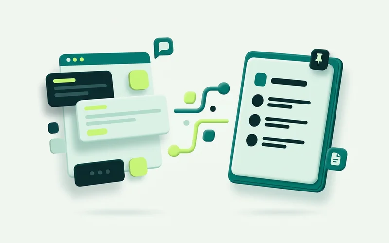 A saved replies library and note panel shown side by side in a support inbox