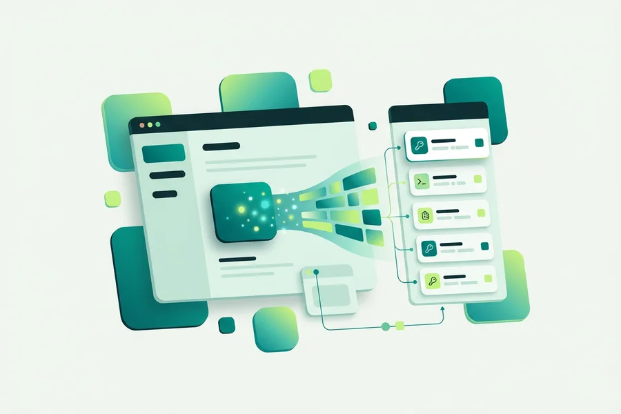 Site-scoped API keys being generated and listed in a settings panel